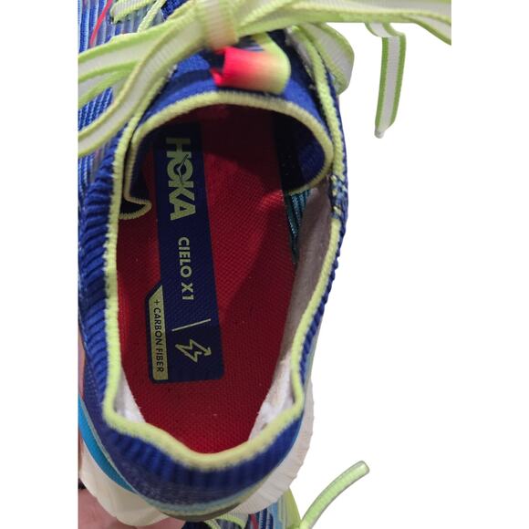HOKA Cielo X1 Unisex Running SHOE Evening Sky/Lettuce Womens 9 Mens 8 $275  #938 - Picture 8 of 11